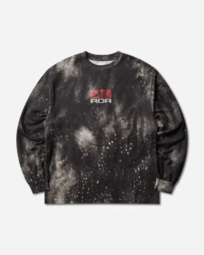 Roa Fuzzy Print Long Sleeve T-shirt Fuzzy In Black