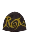 Roa Graphic Beanie Brown/yellow