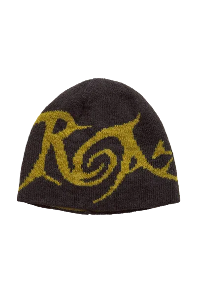Roa Graphic Beanie Brown/yellow