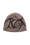 Roa Graphic Beanie Taupe Brown