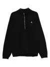 Roa Half-zip Embroidered Sweatshirt In Black