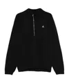 Roa Logo 490gsm Heavy Half Zip Clothing In Black