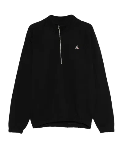 ROA HALF-ZIP EMBROIDERED SWEATSHIRT