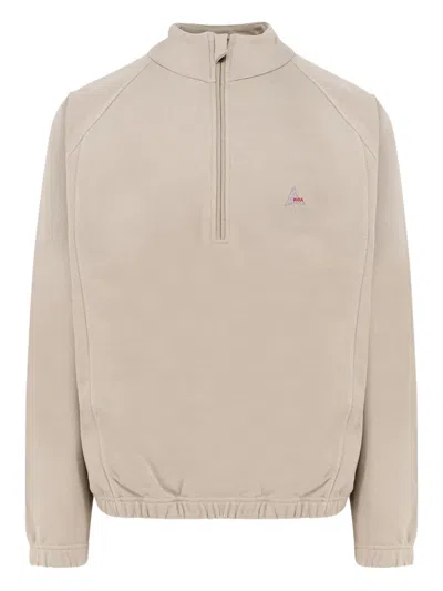 ROA 拉链领LOGO刺绣卫衣