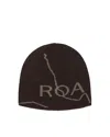 Roa Berretto Con Logo Brown In Brown