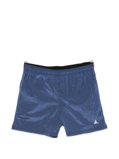 Roa Helder Logo-print Shorts In Blue