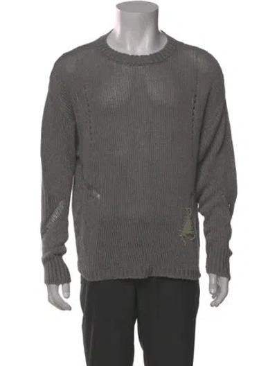 Pre-owned Roa Hemp Crew Neck Pullover In Gray