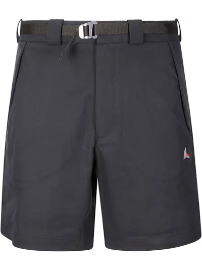 Roa Hiking Black Bermuda Shorts With Logo