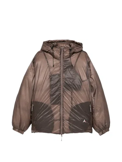 Roa Hooded Ripstop Jacket In Brown
