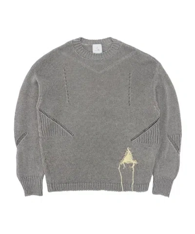 Roa Intarsia-knit Logo Jumper In Gray