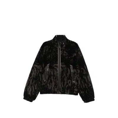 Roa Fleece-texture Zip-up Jacket In Brown