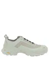 Roa Leather Detail Round Toe Sneakers In White