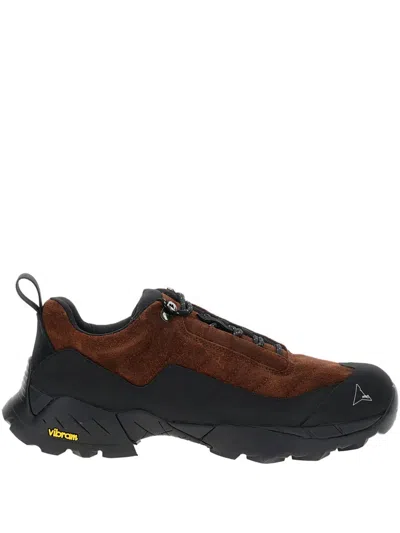 Roa Katharina Suede Hiking Sneakers In Brown