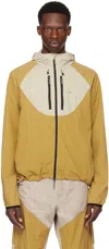Roa Khaki & Beige Zip Jacket In Antique Bronze