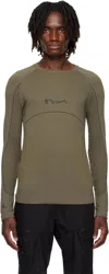 Roa Seamless Stretch Fabric Crew Neck T-shirt In Green