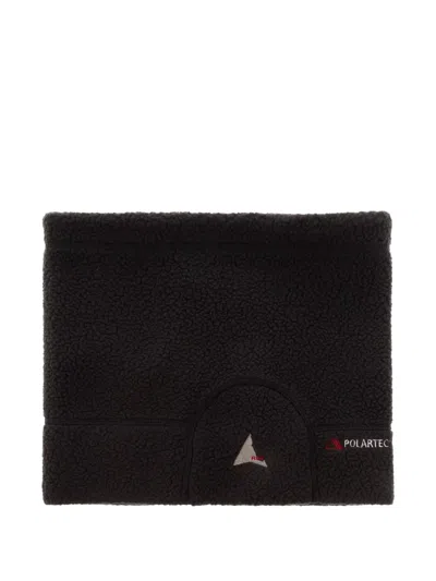 Roa Kogi Fleece Drawstring Neck Gaiter In Black