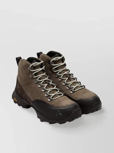 Roa Lace Up Ankle Boot With Rubber Sole