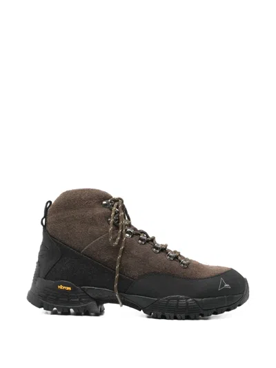 Roa Lace-up Lug-sole Boots In Brown
