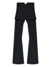 Roa Layered Flared Trousers In Black