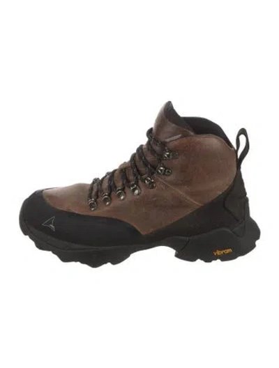 Pre-owned Roa Leather Hiking Boots In Brown