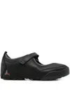 Roa Loie Mesh-trimmed Nubuck Sneakers In Black