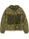 Roa Khaki Lightweight Down Jacket In Green