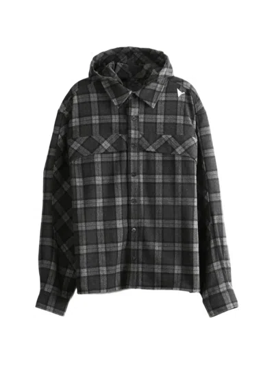 Roa Logger Hooded Shirt In Gray