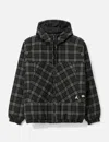 Roa Logger Wool Primaloft Checked Jacket In Black
