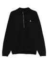 Roa Logo 490gsm Heavy Half Zip Clothing In Black