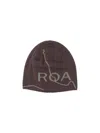 Roa Logo Beanie In Brown