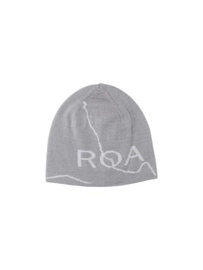 Roa Logo Beanie In Gray