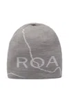 Roa Logo-detail Wool Beanie Hat In Gray