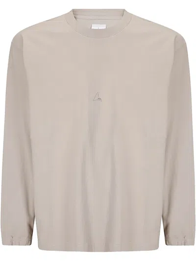 Roa Logo-embroidered T-shirt In Neutrals