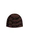 Roa Abstract Stitched Cotton Vortex Hat In Brown