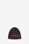 Roa Logo Hats In Brown