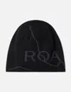 Roa Logo Wool Beanie In Black