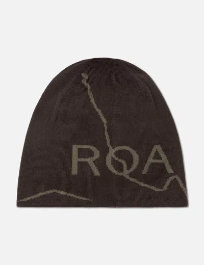 Roa Logo Wool Beanie In Brown