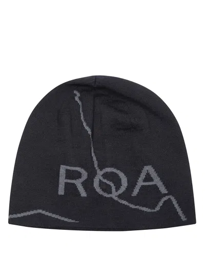 Roa Logo Wool Beanie In Black
