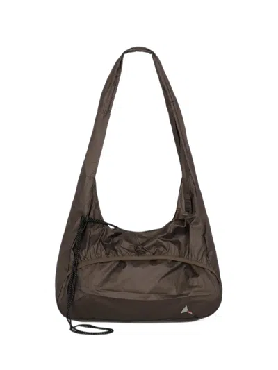 Roa Logo-embroidered Shoulder Bag In Brown