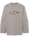Roa Long-sleeve Graphic-print T-shirt In Grey