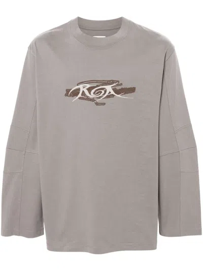 Roa Long-sleeve Graphic-print T-shirt In Grey