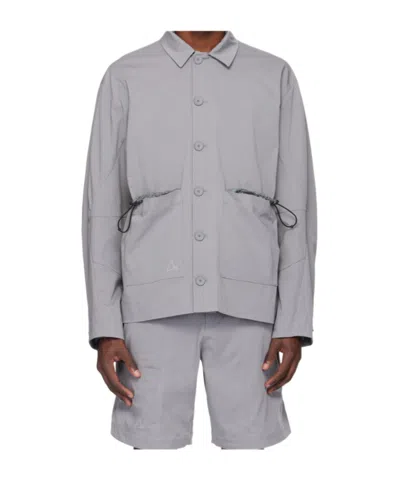 Roa Gray Button Shirt In Mockingbird