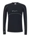 Roa T-shirt Stretch Fabric Textured Panels In Black
