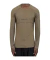 Roa Seamless Stretch Fabric Crew Neck T-shirt In Brown