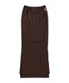 Roa Women S Mesh Long Skirt Dark In Brown