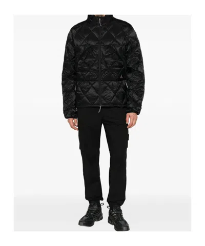 Roa Long-sleeved Quilted Cotton Coat In Black