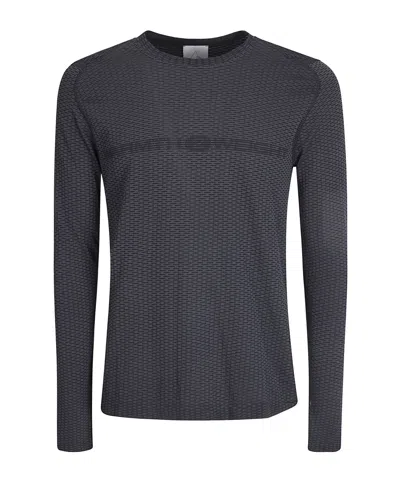 Roa Textured Long-sleeve T-shirt In Gray