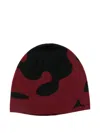 Roa Magma Abstract-print Beanie Hat In Red