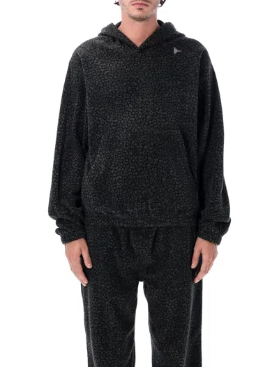 Roa Drowi Polar Fleece Hoodie In Black