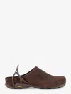 Roa Fedaia Suede Back-strap Mule In Brown